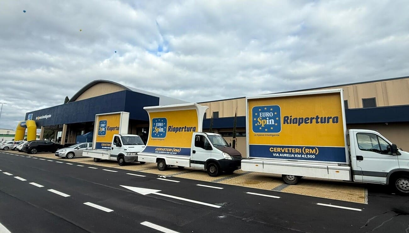 vele mobili pubblicitarie CST a CERVETERI per EUROSPIN