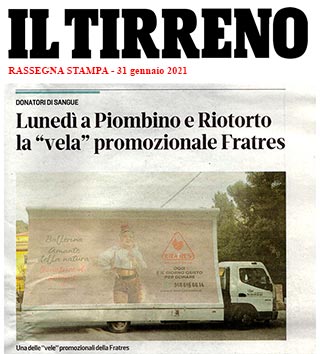 Rassegna stampa vele pubblicitarie Fratres Toscana