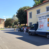 Camion vela pubblicitari a Firenze per la campagna METRO