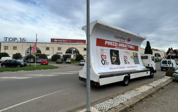 Vele mobili pubblicitarie CST a TARQUINIA (Viterbo) per CARREFOUR (1)