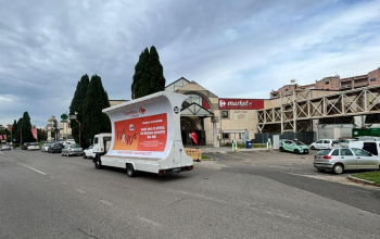 Vele mobili pubblicitarie CST a TARQUINIA (Viterbo) per CARREFOUR (2)