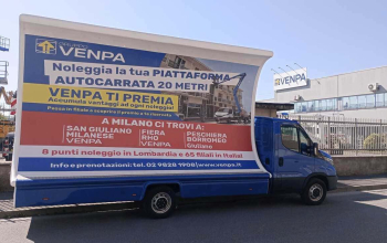 vele mobili pubblicitarie CST a MILANO per VENPA