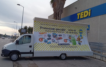Vele mobili pubblicitarie CST per TEDi a San Severo (1)